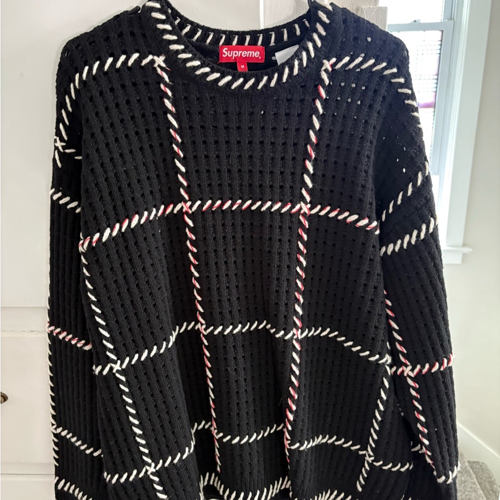 Supreme Black and White Knit Sweater